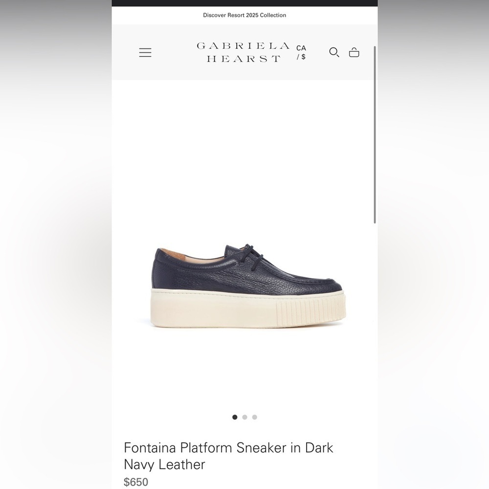 Gabriela Hearst Fontaina Platform Sneaker in Black Leather